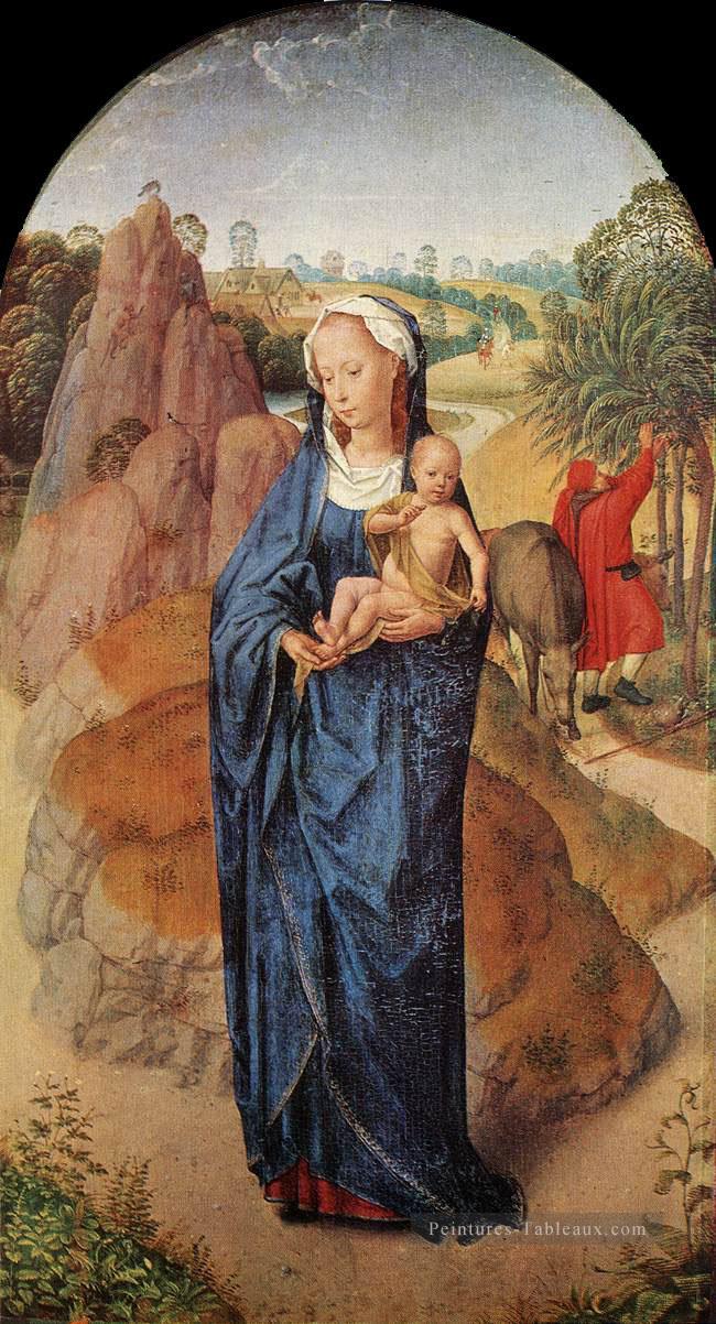 Vierge à l’Enfant dans un Paysage Rothschild hollandais Hans Memling Peintures à l'huile